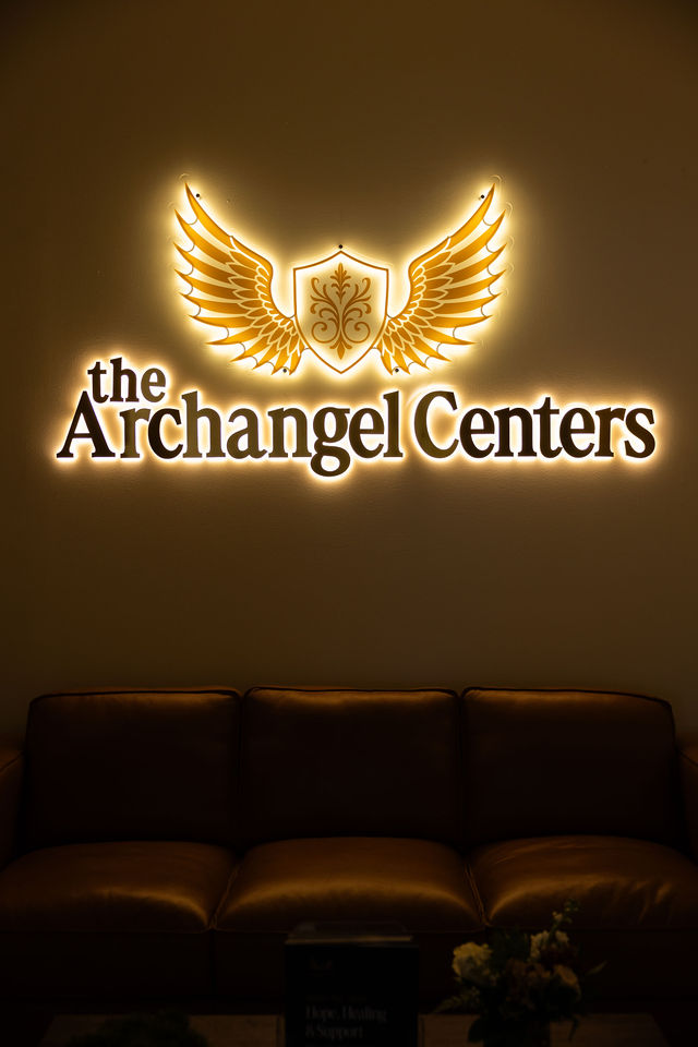 Archangel Centers logo wall