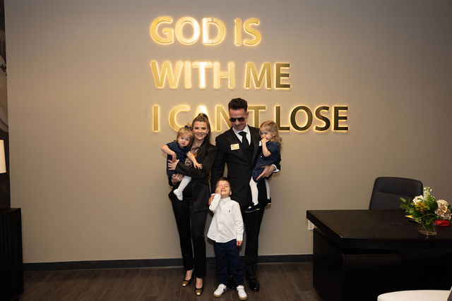 Family celebrating the Archangel Centers grand opening
